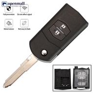 【OMALL】 2/3 Button Car Remote Key Fob Shell Case Folding Flip For Mazda 2 3 5 6 CX-7 / CX-9 / MX-5 W