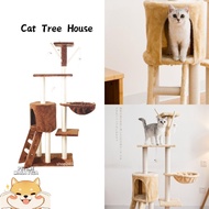 Petime Cat House Cat Tower Cat Tree Scratcher House Cat House Indoor Cat Tree Wood Cat Bed Rumah Kucing 猫爬架 猫树塔