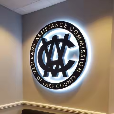 Custom 3D Led Logo Signs Business Metal Logo Signs for Outdoor 3D Backlit Logo Signs Illuminated Sho