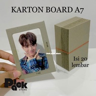 [CONTAINS 20 sheets] 2mm A7 Gray Board Packing Photocard Cardboard | Cardboard Board paper
