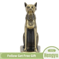 Hengyu Metal Ancient Egyptian Cat Statue Figurine Model Furnishing Ornament Decor