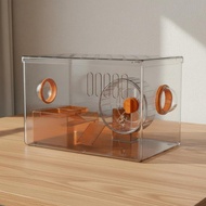 [yiodusi] Hamster Cage Transparent Acrylic Habitat with Maze Room Starter Kit for Syrian Hamster Acc