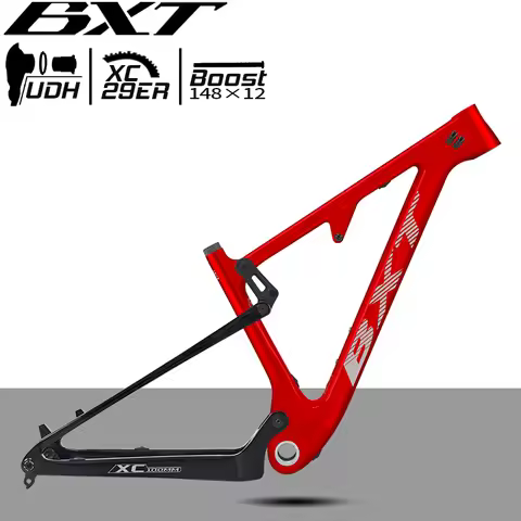BXT 29er Full Suspension Boost Frame, Carbon Fiber MTB Frameset UDH hanger, Boost 148x12mm, Travel 1