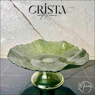 HIGH QUALITY CRISTA HOME 29CM MESH BAND PLATE Pinggan Kaca