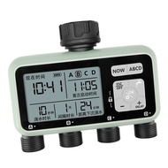 [XXDF] 4 Zone Water Timer Programmable Garden Hose Irrigation System Rain Delay Child Lock Manual Mo