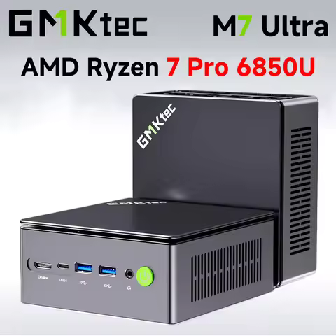 GMKtec M7 Ultra MINI PC AMD Ryzen 7 PRO 6850U 2*DDR5 2*M.2 SSD WiFi6E BT5.2 2*2.5G LAN 2*USB4 OCulin