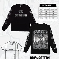 Guns N' Roses World Tour 2026 Black Long Sleeve T-Shirt 100% Cotton
