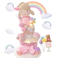 Diaper cake 2 tier baby hamper newborn 100days baby shower gifts girl boy (Prac 2 Tier)