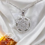 ［Real Moissanite］Can Pass Diamond Test 18K Gold All Moissanite Group Snowflakes Necklace Pendant MN0