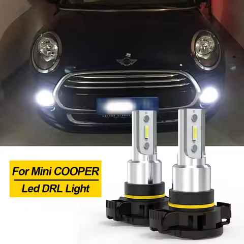 BMTXMS 2PCS 2504 PSX24W LED Car Front Daytime Running Light DRL Bulb Canbus For Mini COOPER F55 F56 