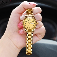 POSHI Luxury Gold Watch Women 100% Waterproof Original Fashion Num Dial Quartz wrist Watch For Woman