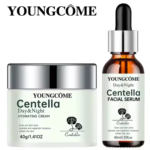 YOUNGCOME Centella Facial Serum&Hydrating Cream| Brightening Dark| Soothing Anti Aging & w/Centella 