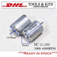 DC 12V 24V Motor 370 Brushed Motor High Torque Low Current 3000RPM 6000RPM for DIY Projects