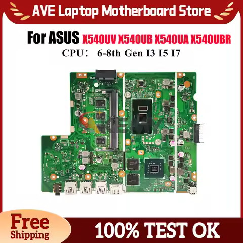 X540UV Laptop Motherboard For ASUS A540U X540UBR X500U X540U R540U P540U X540UB K540U F540U X540UAR 