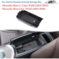 Mercedes Benz C Class W205 (2015-2021) C200 C250 GLC W253 (2015-2018) Armrest Box Storage Console Tr