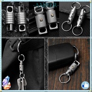 AMBER Titanium Alloy Keychain, Ultra-light Portable Brass Keychain,  360° Rotatable EDC Keyring Outd