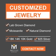 Custom Gold Ring Engagement Wedding Band Lab Diamond Moissanite 18K 14K 10K