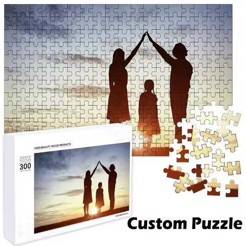 500/1000/1200/2000 Pieces Personal Custom Puzzles Handmade Hobbies Unique Gifts Paper Puzzles Family