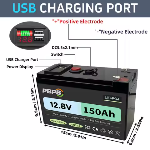 12V 150Ah LiFePO4 Battery Energy 100A BMS A+ Cells With 2-Year Warranty,UL1973,For RV, Van, Trolling