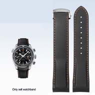ยางซิลิโคนนาฬิกาวงผู้ชายสำหรับโอเมก้า Seiko ซีฮอร์300มหาสมุทรจักรวาล600แฮมิลตันกบสีดำสีฟ้าสายนาฬิกา2