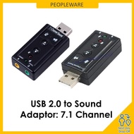 USB 2.0 to Sound Adaptor: 7.1 Channel