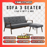 ❤️familystar2u - Scandinavian 3 Seater Sofa + Stool Airbnb Minimalist LivingRoom DiningRoom Furniture