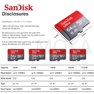 Sandisk คลังสินค้า Extreme Pro micro SDcard 1TB 512GB 256GB 128GB การ์ดหน่วยความจำ U3 อะแดปเตอร์