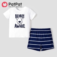 Patpat phù hợp với gia đình bearly awake với bộ đồ ngủ sọc mặt gấu (chống cháy)