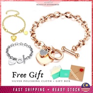 gelang tangan lelaki Titanium Bracelet For Women Gelang Tangan Perempuan Bracelet Silver Bracelet Pe