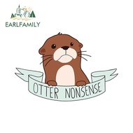 EARLFAMILY 13cm x 8.7cm Otter Car Sticker Fashionable Interesting Tumbler Fridge Luggage SUV Vinyl D