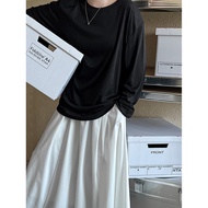 Luxi Light Thin Shoulder Pads Casual Sunscreen Long Sleeve T Women 2024 Autumn All-Match Base Blouse