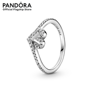 Pandora Sparkling Wishbone Heart Ring แหวนหัวใจ แหวนหัวใจเพชร แหวนเงิน แหวนหัวใจแพนดอร่า แหวนแพนดอร่า แพนดอร่า