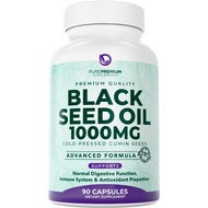 PurePremium Black Seed Oil 500mg - Organic Nigella Sativa Seeds, Cold Pressed Black Cumin Oil Extrac