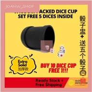 Glocal Dice Cup FREE 5 Dices 摇骰子 骰子盅 Dice Game Board Game Hobbies Dadu 骰子 [ Ready Stock ]