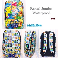 Pokemon waterproof Jumbo Backpack pikachu Bag pokemon Bag