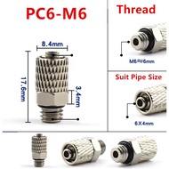 Miniature Fittings Male Thread M3 M4 M5 M6 Tube 4 6mm Pneumatic Pipe Air Hose Quick Fitting Mini Con