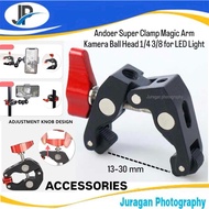 Andoer Super Clamp Magic Arm Camera Ball Head 1/4 3/8 for LED Light - 1420