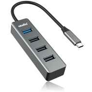 USB C Hub, Aluminum USB C to USB Adapter with USB 3.0 Port & 3 USB 2.0 Ports for MacBook Pro/Air, iP