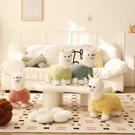 Alpaca Stool – Trendy Little Sheep Seat, Animal Stool for Home & Living Room Decor, Cute Cartoon Chi