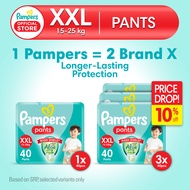 Pampers Baby Dry Pants Diapers with Rash Shield XXL 40s