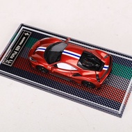 U2 1: 64 Ferrari 488 PISTA Sports Car Simulation Resin Car Model Collection Ornaments