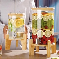 Transparent Glass Barrel Water Jug Dispenser Set