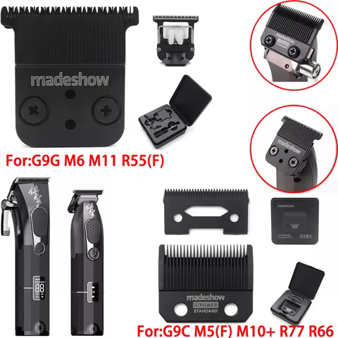 Madeshow G9G M6 M11 Professional Trimmer 0 Pitch Blade G9C M5F M10+ Professional Hair Clipper V-POWE