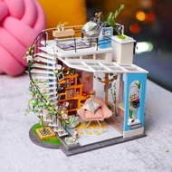 Mô hình nhà DIY Doll Robotime House Doras Loft DG12 Kèm Bộ dụng cụ và Keo dán