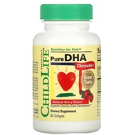 Childlife Pure DHA Chewable Natural Berry 90 softgels EXP:04/2027