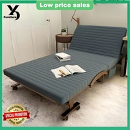 Foldable Bed Simple Folding Bed Latex Foldable Bed Foldable Bed with Mattress xiaoyun11.sg