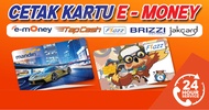 emoney custom 2 sisi glossy Mandiri / Brizzi BRI / Tapcash BNI / Flazz