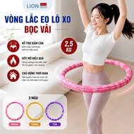 XO [giadungLION] 2.5KG Hula Hoops Covered with High Quality Fabric - Spring Hula Hoops for Noise Red