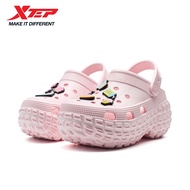 【 Xtep】รองเท้าแตะใส่ในบ้านเนื้ออีวีเอชนิดป้องกันการลื่นและป้องกันกลิ่นของผู้หญิงเหมาะสำหรับวันหยุดฤด