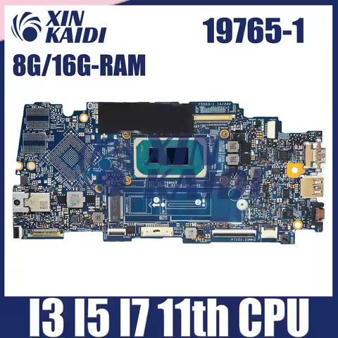For DELL 7400 7300 5301 Laptop Motherboard 19765-1 I5-1135G7 I7-1165G7 MX350 2G With RAM 09JX16 0X49